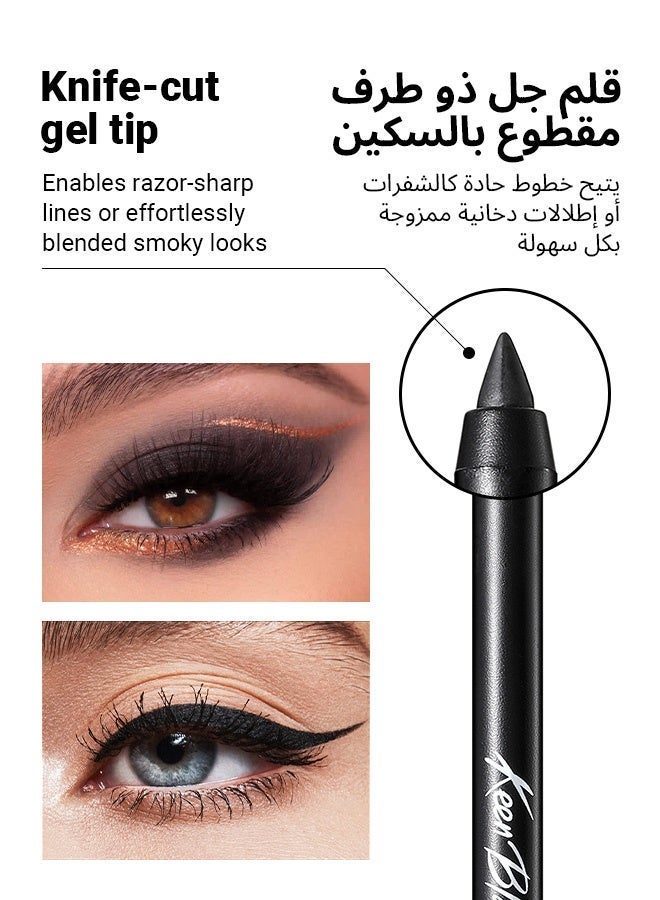 BOB Waterproof Gel Eyeliner Pencil – 24H Smudge-Proof Black Kajal, Ultra-Creamy for Waterline & Smoky Eye, Long-Lasting Heat-Resistant Formula - Image 4